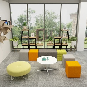 Ensemble de canapés modulaires en cuir moderne de haute qualité, meubles de bureau de luxe en forme de U pour usage commercial et hospitalier - Product Image 3