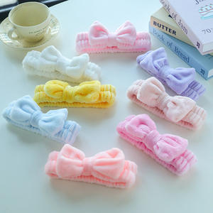 <span class=keywords><strong>Bandeau</strong></span> <span class=keywords><strong>de</strong></span> spa moelleux en tissu éponge avec nœud personnalisé pour le lavage du visage et les soins <span class=keywords><strong>de</strong></span> la peau, pour femmes et filles - Product Image 1