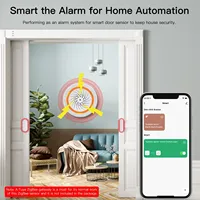 Sensor de Sirena Inteligente con Luz y Sonido MOES Tuya ZigBee, 90dB, Sistema de Seguridad para el Hogar, Compatible con Tuya Gateway Hub y Alexa