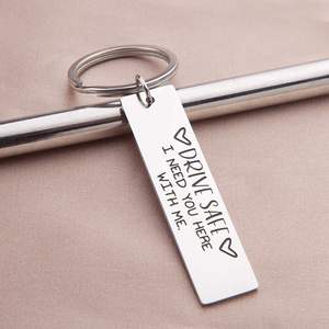 <strong>Cheap</strong> Husband <strong>Boyfriend</strong> Birthday <strong>Gift</strong> I Love You Couples Custom Lettering A-Z Engraved Car Metak Keychain Key Chains - Product Image 3