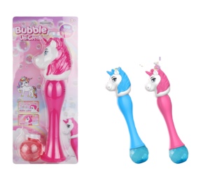 Bâton de baguette à bulles Licorne arc-en-ciel Épée à bulles de musique lumineuse en plastique - Product Image 2