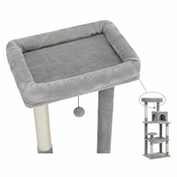 En gros Arbre à chat multi-niveaux extra haut en sisal avec hamac double en peluche et griffoir