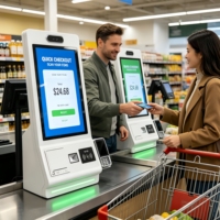 Kiosque de commande en libre-service de 27 pouces, système Android Windows, écran tactile avec caméra, imprimante de tickets pour la restauration rapide et les aéroports