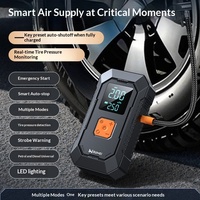Compresseur d'air pour voiture / Pompe à air / Gonfleur haute pression / Démarreur de voiture avec pompe intégrée / Surveillance de la pression des pneus / Éclairage LED