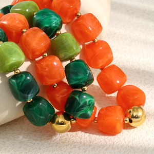 قلادات مربعة من الراتنج والأكريليك على طراز Y2K من دريم شو، مجوهرات مقاومة للماء، سلاسل وقلادات أنيقة - Product Image 1