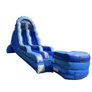 Tobogán Acuático Inflable de Grado Comercial, Equipo de Parque Acuático Inflable de 22 pies, Toboganes Inflables Azules de Mármol para Fiestas, para Niños y Adultos - Product Image 2