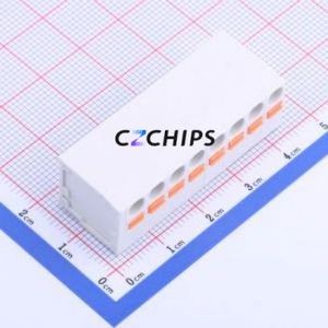 KF239-5.0-8P Spring Terminal Block Through hole Component (THT),P=5mm Connector 1x8P 5mm White 8P - Product Image 1