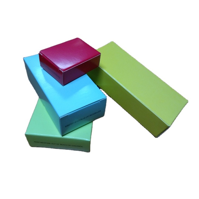 Colorful Printing 350g Coated Paper Medicine Pill Box with Embossing Matt Lamination & UV Coating Foldable Design