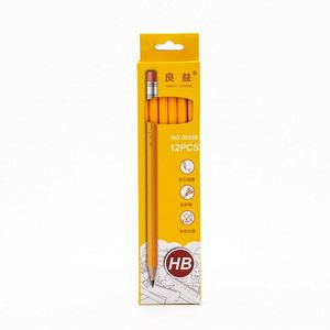 Juego de Lápices de Madera sin Sacapuntas de Calidad Hb para Niños, Dureza 2H, Madera de Balsa con Anillo de Goma Metálica para Uso Escolar - Product Image 3