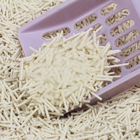 Litière pour chat en tofu biodégradable à base de fibres de soja de qualité alimentaire, forte absorption, faible émission de poussière, jetable aux toilettes, vente en gros en vrac