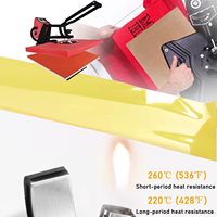 Lot de 3 feuilles de PTFE et ruban de transfert thermique 15x15cm 0,1mm antiadhésif résistant à la chaleur pour presse à chaud et sublimation