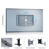 Panel PC Industrial de 23.8 Pulgadas J6412 Sin Ventilador, Computadora Táctil HMI, 2.5GbE RS232 RS485 IP66, Control PLC