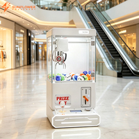 Mini machine à griffes commerciale à monnayeur, machine distributrice de prix de table compacte, machine de jeu d'arcade avec LED RGB pour la vente au détail