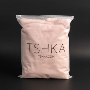 Sacs d'expédition givrés personnalisables 25x30cm avec votre logo, en plastique recyclé, pour vêtements, avec fermeture éclair, sacs d'emballage polyéthylène à fermeture éclair - Product Image 5