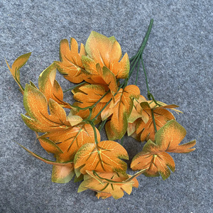 Usine de fleurs Feiyu Craft, feuilles artificielles de Monstera Deliciosa, tige petite à 7 branches, décoration intérieure, matériau pour mur végétal - Product Image 1
