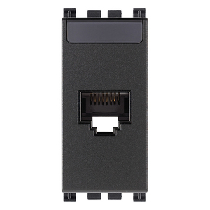 เต้ารับอีเธอร์เน็ตแบบติดผนัง Netsafe Cat6A UTP RJ45 สีเทา 8P8C - Product Image 1