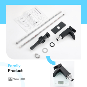 CUPC Single Handle Luxury Bidet Bathroom Basin Waterfall Taps Faucet Black Mixer Tap Faucets - Product Image 6