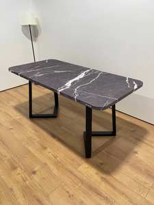 โต๊ะรูปตัวยูขาเหล็กทรงทันสมัยคุณภาพสูงแบบ OEM/ODM โครงเหล็กเคลือบสีฝุ่น ท็อปโต๊ะ MDF โต๊ะขาเหล็กทรงตัวยู - Product Image 4