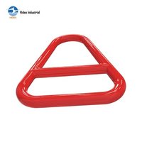 HIDEA G80 Anneau de liaison triangulaire en alliage forgé en acier superallié, trempé et durci, avec alliage Magnaflux pour détection de fissures, pour sangle de levage et carton