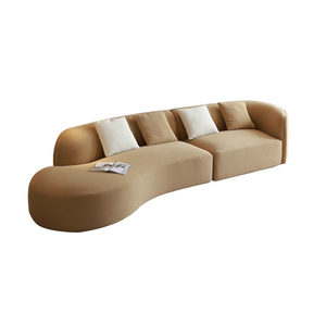 Ensemble de canapés classiques de luxe de style italien Tissu en cuir synthétique de haute qualité pour le salon Contemporain - Product Image 2