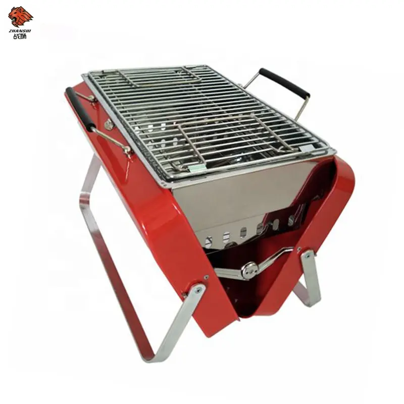 Vendita calda portatile da campeggio fornelli valigetta Barbecue griglia a carbone per Barbecue da esterno valigia per Barbecue