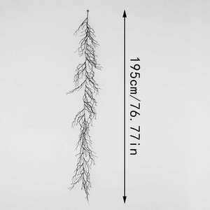 กิ่งไม้ประดิษฐ์สีดำสำหรับตกแต่งฮาโลวีน DINGlLONG ความยาว 175 ซม. กิ่งไม้ปลอมสำหรับตกแต่งภายในอาคาร ทำจากพลาสติก เหมาะสำหรับจัดฉาก - Product Image 2