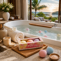 Bombe de bain de luxe aux sels de bain, OEM, pour les commodités de bain des complexes hôteliers de luxe en bord de mer