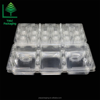 Boîte à œufs grande capacité 18 cavités à prix abordable pour œufs de poule, en PET de qualité alimentaire, réutilisable pour l'élevage avicole, incassable
