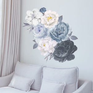 3 couleurs <span class=keywords><strong>Blanc</strong></span> Bleu <span class=keywords><strong>Noir</strong></span> Pivoine Papier Peint Élégant Fleurs Papier Peint <span class=keywords><strong>Pour</strong></span> <span class=keywords><strong>Chambre</strong></span> Maison Chaleureuse Décoration <span class=keywords><strong>Stickers</strong></span> Muraux - Product Image 5