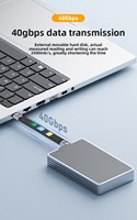 Cable USB4.0 Tipo-C de 13 cm para Computadora, Carga Rápida de 5A, Transmisión Rápida de 240W y 40Gbps