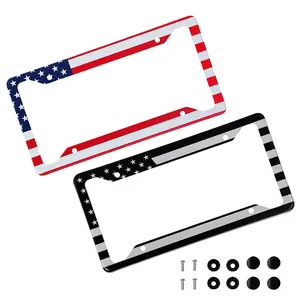 American Standard car license plate frame with clear cover plastic car number plate holder Tag Cover