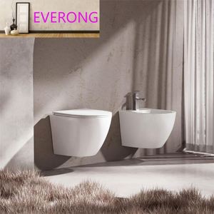WC intelligent mural en <span class=keywords><strong>laiton</strong></span> avec <span class=keywords><strong>bidet</strong></span> en céramique carré moderne certifié CE, idéal pour villas de luxe et hôtels, hauteur confortable pour un nettoyage optimal - Product Image 2
