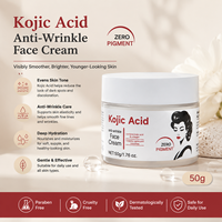 Acide Kojique 50g Produits de Soin de la Peau Niacinamide Hydrolysé Blanchissant Anti-Rides Raffermissant Éclaircissant Réduit les Pores Crème Visage