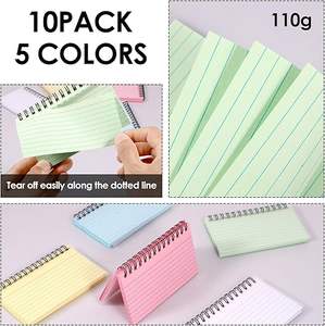 50 feuilles 5x3 pouces cartes flash multicolores cartes flash de révision en spirale pour l'école et le travail de bureau - Product Image 4