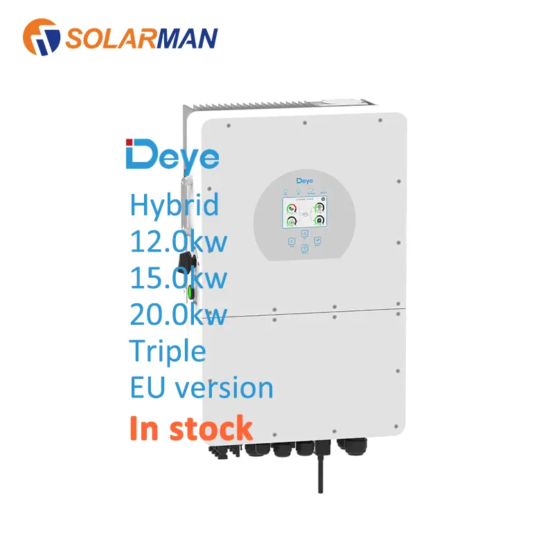 DeyeオングリッドおよびオフグリッドインバーターSUN 12KW 15KW 20KW SG01HP3-EU標準三相Deyeハイブリッドソーラーインバーター