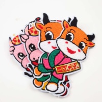 Patchs en chenille en gros, broderie personnalisée de logos à sequins, motifs animaux mignons, patchs en tissu à coudre