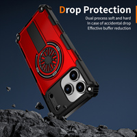 Prêt à expédier étui de téléphone antichoc mince avec béquille Fidget Spinner étui de téléphone amusant avec support pour iPhone 17 Pro Max Plus