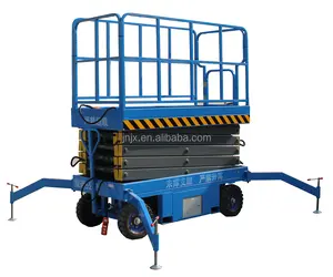 Hand-pulled movable scissor elevator hydraulic lifting platform for electric climbing operation vehicle