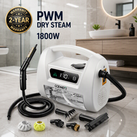 Nettoyeur Vapeur Professionnel Multi-Surfaces Commercial 1800W Certifié CE RoHS avec Verrouillage Enfant et Arrêt Automatique pour la Désinfection des Appareils Électroménagers et de Bureau