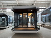 Capsule spatiale intelligente pour la maison, en matériau épaissi, personnalisable, petite maison préfabriquée en conteneur pour la vie quotidienne en extérieur