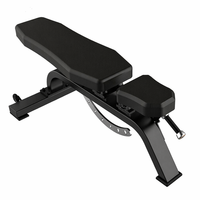 Banc plat réglable en acier pour entraînement de force, équipement de gym professionnel, vente en gros, machine de musculation et de fitness