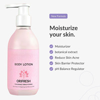 Crème corporelle blanchissante parfumée en gros, hydratante, régulateur d'équilibre du pH, réduit l'acné cutanée, lotion corporelle