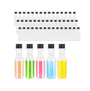 Botella de Plástico PET Vacía de Grado Alimenticio de 50ml para Tequila, Whisky, Rum, Mini Botella de Licor con Tapa para Serigrafía - Product Image 1