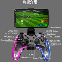 Manette Sans Fil STK-8039 Lumière RGB, Vibrante, Compatible PS4, Switch, PC