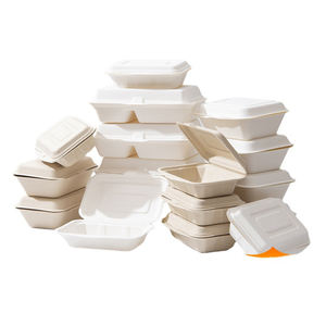 Emballage de bagasse imprimé personnalisé compostable pour les restaurants à emporter biodégradable écologique au micro-ondes compostable - Product Image 5