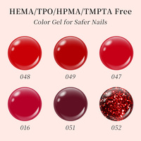 BORN PRETTY TERRA 6 PCS/set Kit de vernis à ongles en gel couleur populaire, sans TPO ni HEMA, emballage fenêtré, pour salon de manucure