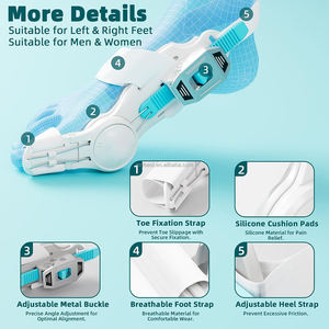 Séparateur d'orteils orthopédiques SVR Bouton de lisseur d'orteils réglable Attelle correctrice Hallux Valgus pour soulager les oignons - Product Image 5