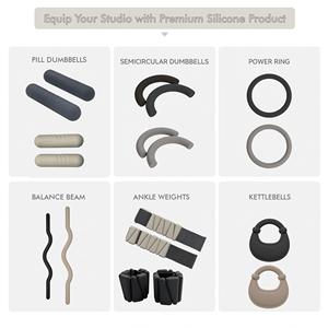 <span class=keywords><strong>Mancuernas</strong></span> de Silicona Ajustables Ecológicas con Logotipo Personalizado para Pilates, Yoga, Gimnasio en Casa, Fitness, Agarre Suave para Ejercicio Integral - Product Image 4