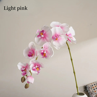 Orchidées Phalaenopsis artificielles hydratantes au toucher réel, décoration de mariage et de maison, arrangement floral, fausses fleurs d'orchidée papillon, 96 cm