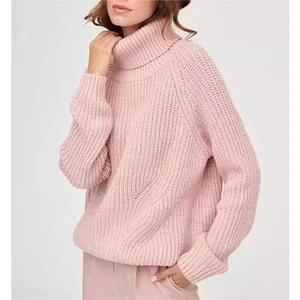 Áo len nữ cổ lọ dệt kim màu trơn phong cách giản dị dáng rộng - Product Image 4